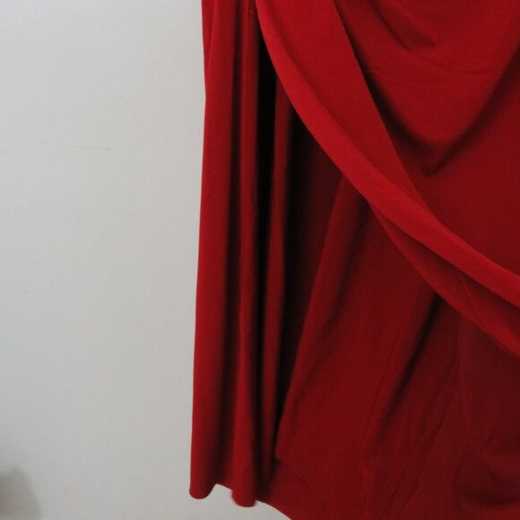 Jason Wu Collection Size 10 Ruched Stretch Jersey Maxi Dress Slit Burgundy NEW - Picture 8 of 8